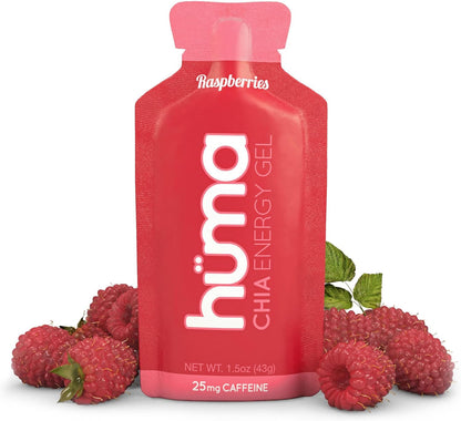 Huma Chia Energy Gel, Blueberries, 12 Gels - Premier Sports Nutrition for Endurance Exercise