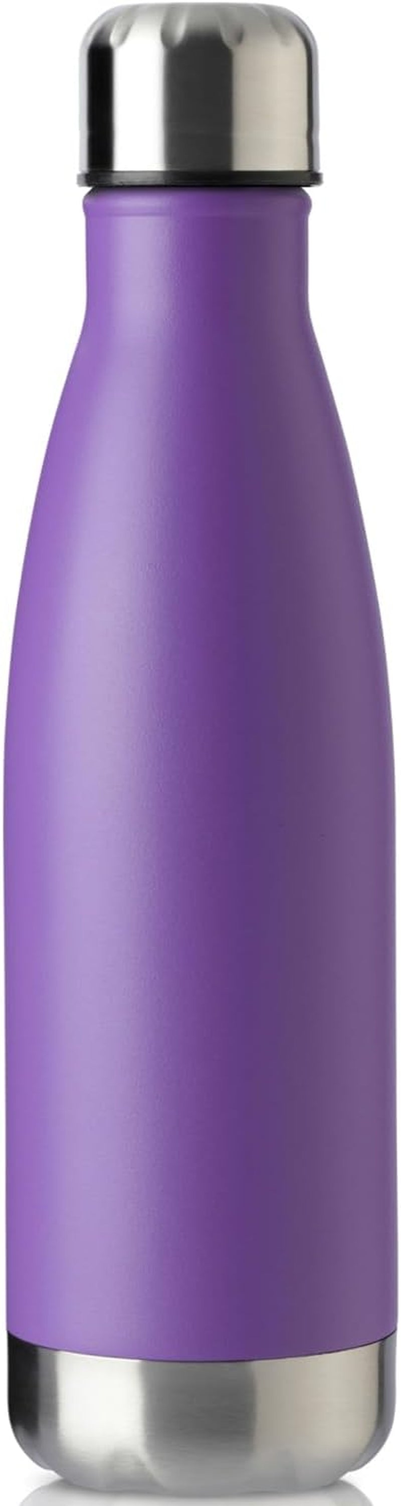17Oz Sport Water Bottle 12 Pack Vacuum Insulated Stainless Steel Leak-Proof Double Wall Cola Shape Water Bottle,Keep Drinks Hot & Cold (Cold Gray,12 Pack)