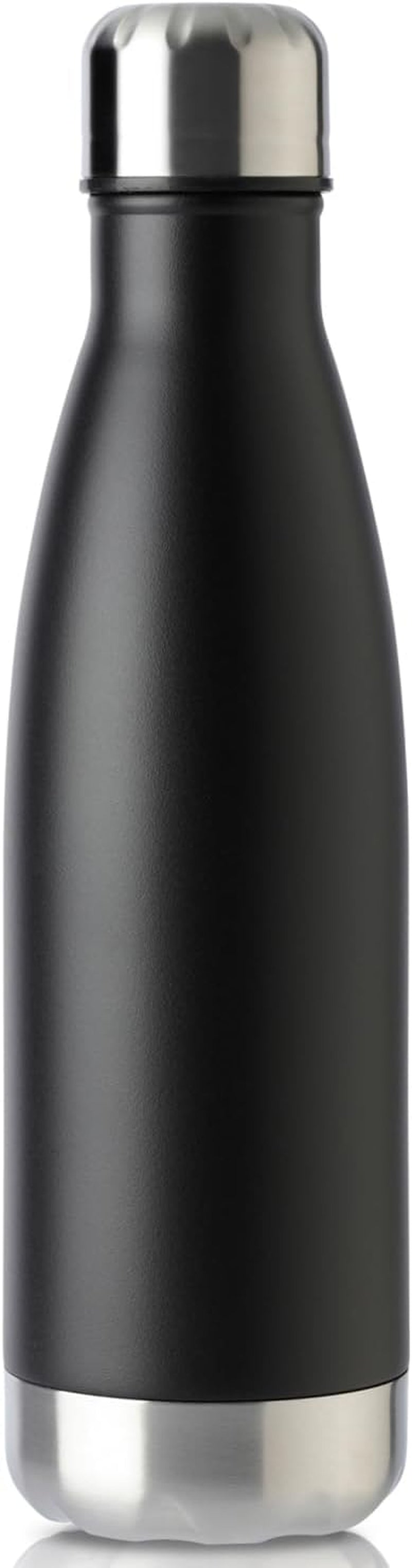 17Oz Sport Water Bottle 12 Pack Vacuum Insulated Stainless Steel Leak-Proof Double Wall Cola Shape Water Bottle,Keep Drinks Hot & Cold (Cold Gray,12 Pack)