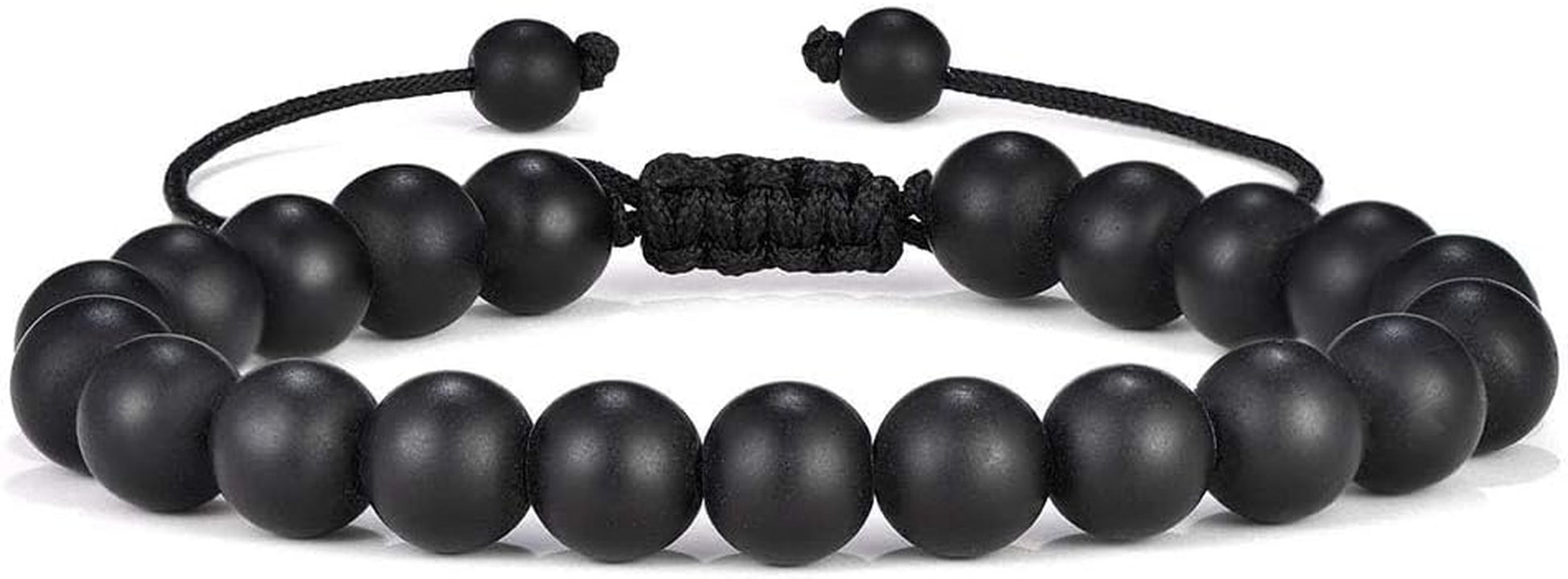 Natural Stone Bracelets for Men - 8Mm Tiger Eye, Matte Agate, Lava Rock - Teen Boys Gifts for Birthday, Anniversary, Christmas