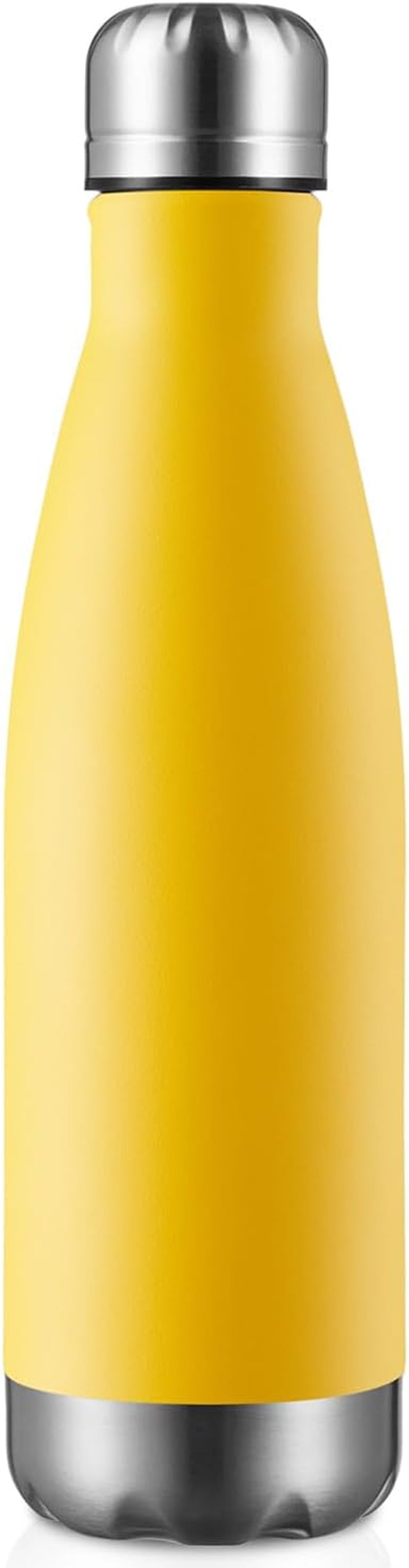17Oz Sport Water Bottle 12 Pack Vacuum Insulated Stainless Steel Leak-Proof Double Wall Cola Shape Water Bottle,Keep Drinks Hot & Cold (Cold Gray,12 Pack)