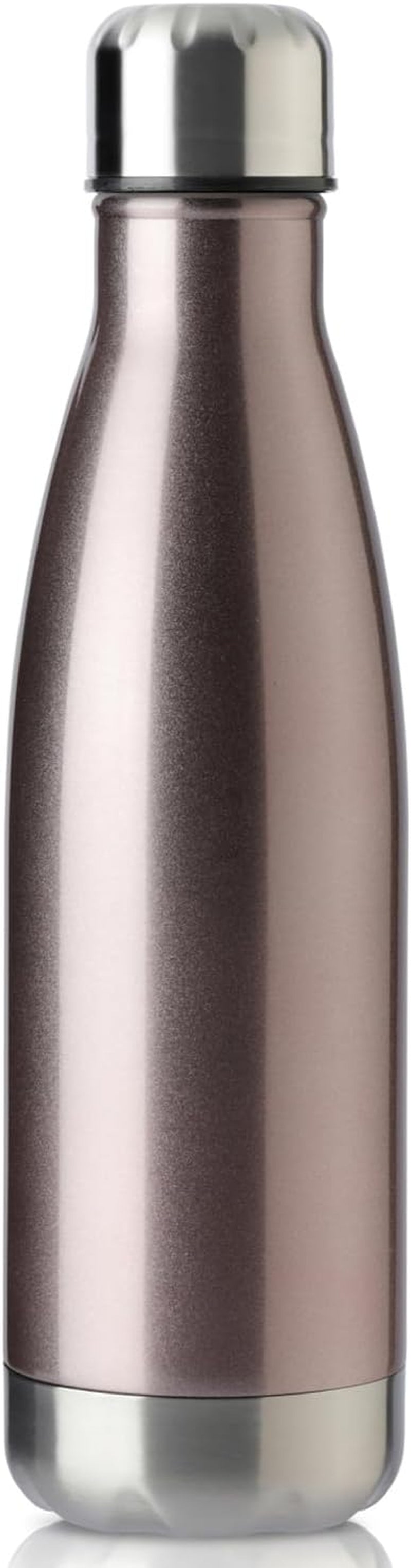 17Oz Sport Water Bottle 12 Pack Vacuum Insulated Stainless Steel Leak-Proof Double Wall Cola Shape Water Bottle,Keep Drinks Hot & Cold (Cold Gray,12 Pack)