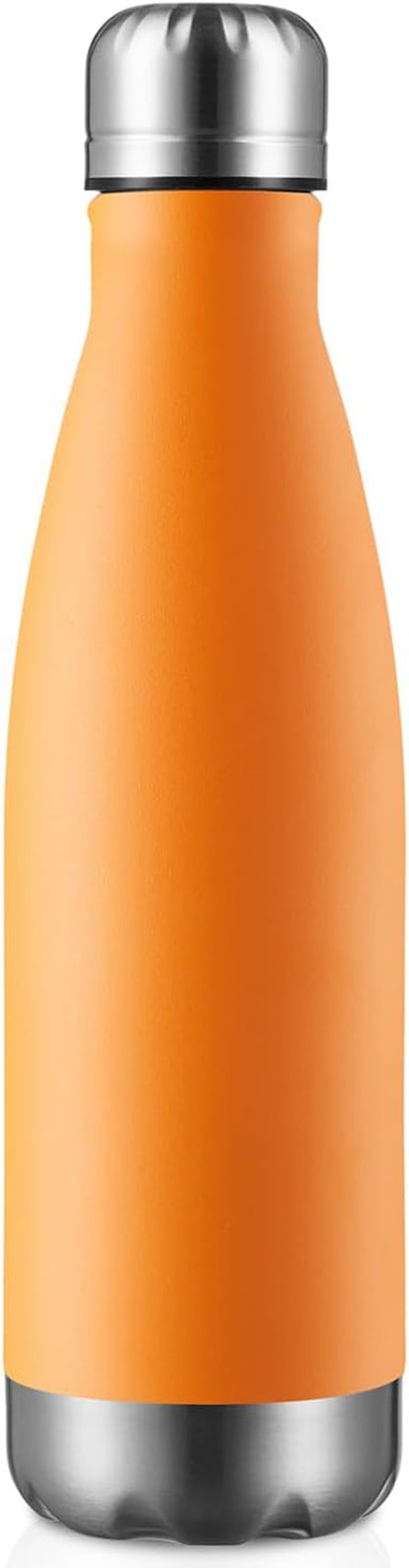 17Oz Sport Water Bottle 12 Pack Vacuum Insulated Stainless Steel Leak-Proof Double Wall Cola Shape Water Bottle,Keep Drinks Hot & Cold (Cold Gray,12 Pack)