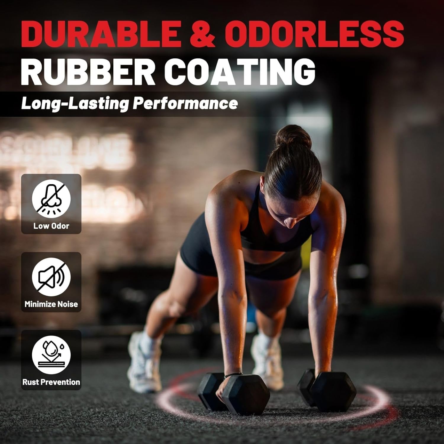 Hex Dumbbell Set 45-550 Lb, Rubber Encased Home Gym Dumbbells, Weights Dumbbells for Women & Men, Hand Weight for Strength Training