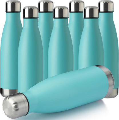 17Oz Sport Water Bottle 12 Pack Vacuum Insulated Stainless Steel Leak-Proof Double Wall Cola Shape Water Bottle,Keep Drinks Hot & Cold (Cold Gray,12 Pack)
