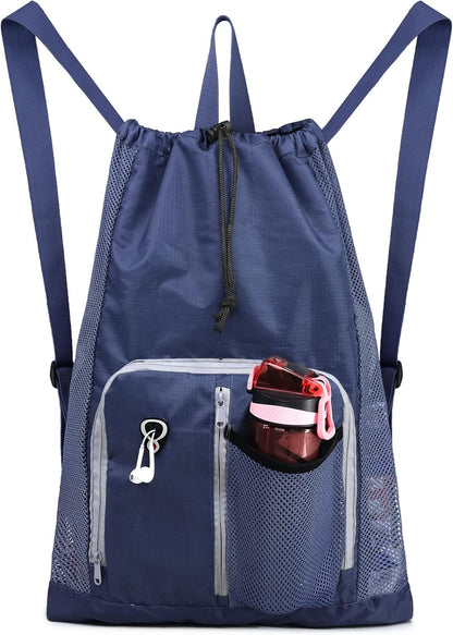 Drawstring Backpack for Men Women Athletic Gym Sports Workout Beach Swim