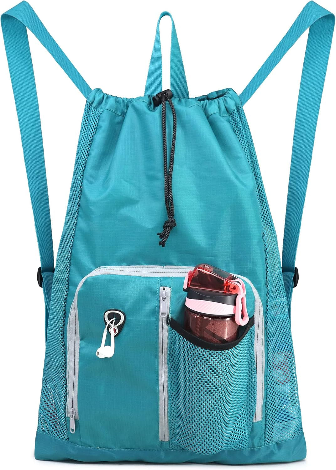 Drawstring Backpack for Men Women Athletic Gym Sports Workout Beach Swim